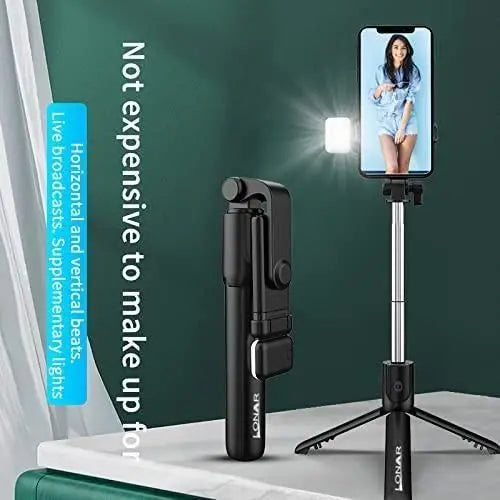 GadgetsPro Flash 3-in-1 Selfie Stick Tripod with Bluetooth Remote 9fktrf-tq